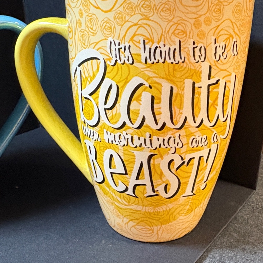 PAIR of Disney Princess Character Mugs — Blue & Yellow Interiors - set of 2 - Picture 5 of 11
